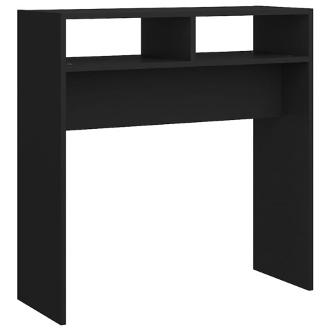 Stolik konsolowy, czarny, 78x30x80 cm, materiał drewnopochodny Stolik konsolowy, czarny, 78x30x80 cm, materiał drewnopochodny
