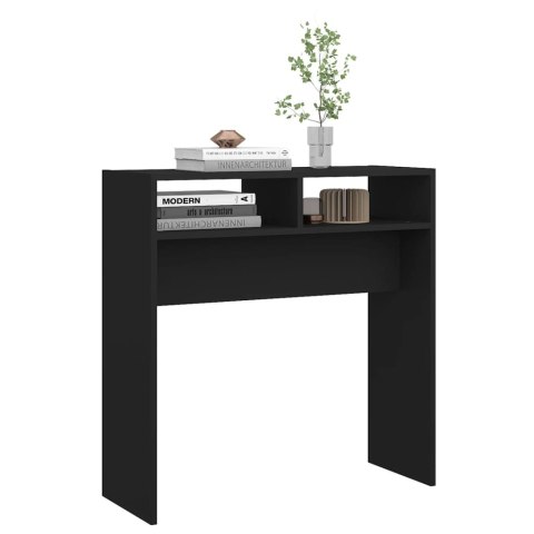 Stolik konsolowy, czarny, 78x30x80 cm, materiał drewnopochodny Stolik konsolowy, czarny, 78x30x80 cm, materiał drewnopochodny