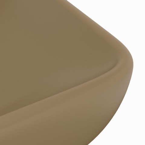 Umywalka prostokątna, kremowa matowa, 71x38 cm, ceramika Umywalka prostokątna, kremowa matowa, 71x38 cm, ceramika