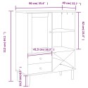 VidaXL Szafka SENJA, imitacja rattanu, czarna, 90x40x112 cm, sosnowa