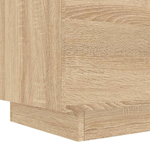 Szafka nocna z LED, kolor dąb sonoma, materiał drewnopochodny Szafka nocna z LED, kolor dąb sonoma, materiał drewnopochodny
