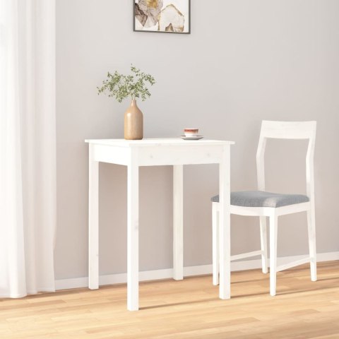 Stół jadalniany, biały, 55x55x75 cm, lite drewno sosnowe Stół jadalniany, biały, 55x55x75 cm, lite drewno sosnowe