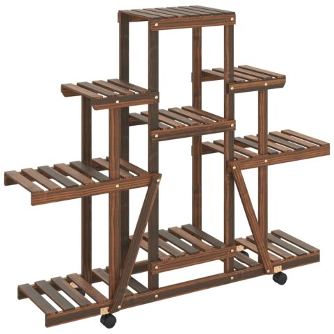 Kwietnik na kółkach, 110x25x101 cm, lite drewno jodłowe Kwietnik na kółkach, 110x25x101 cm, lite drewno jodłowe