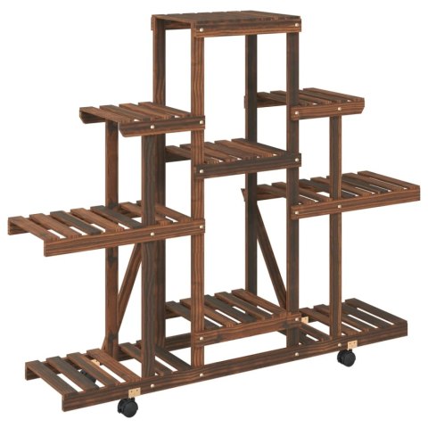 Kwietnik na kółkach, 110x25x101 cm, lite drewno jodłowe Kwietnik na kółkach, 110x25x101 cm, lite drewno jodłowe