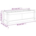 VidaXL Donica ogrodowa, 90x31x31 cm, impregnowane drewno sosnowe