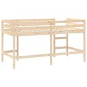  Rama łóżka dla dzieci, z drabinką, 90x190 cm, drewno sosnowe