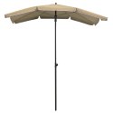  Parasol ogrodowy na słupku, 200x130 cm, kolor taupe