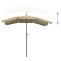  Parasol ogrodowy na słupku, 200x130 cm, kolor taupe