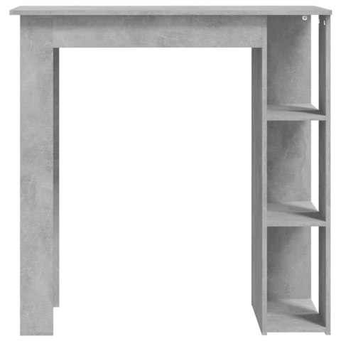 Stolik barowy z półkami, szarość betonu, 102x50x103,5 cm Stolik barowy z półkami, szarość betonu, 102x50x103,5 cm