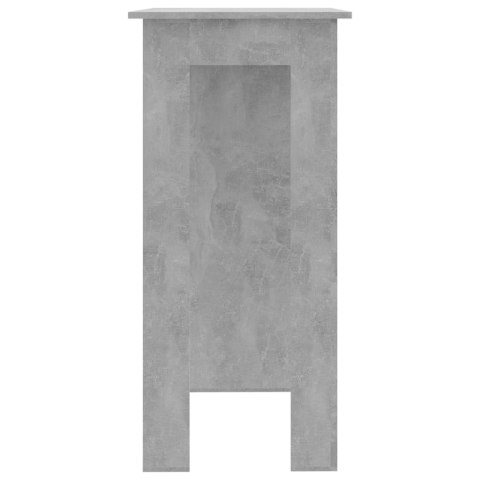 Stolik barowy z półkami, szarość betonu, 102x50x103,5 cm Stolik barowy z półkami, szarość betonu, 102x50x103,5 cm
