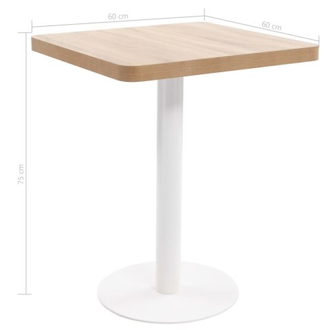 Stolik bistro, jasnobrązowy, 60x60 cm, MDF Stolik bistro, jasnobrązowy, 60x60 cm, MDF