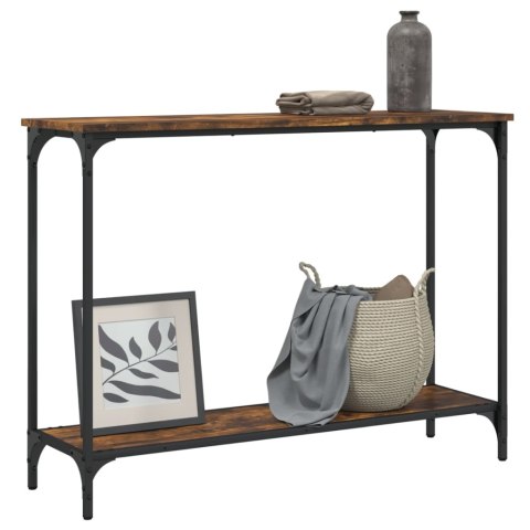 Stolik konsolowy, przydymiony dąb, 101x30,5x75 cm Stolik konsolowy, przydymiony dąb, 101x30,5x75 cm