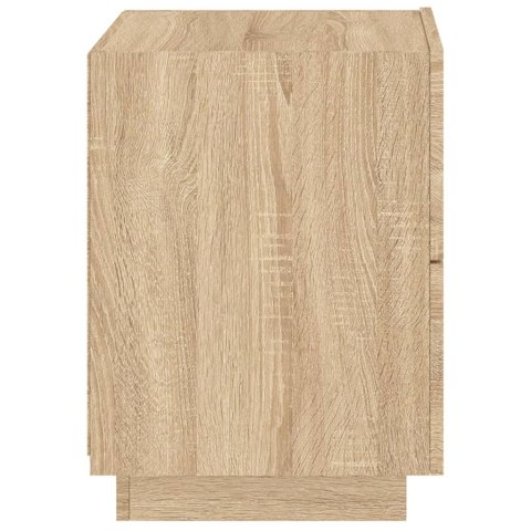 Szafki nocne z LED, 2 szt., dąb sonoma, materiał drewnopochodny Szafki nocne z LED, 2 szt., dąb sonoma, materiał drewnopochodny
