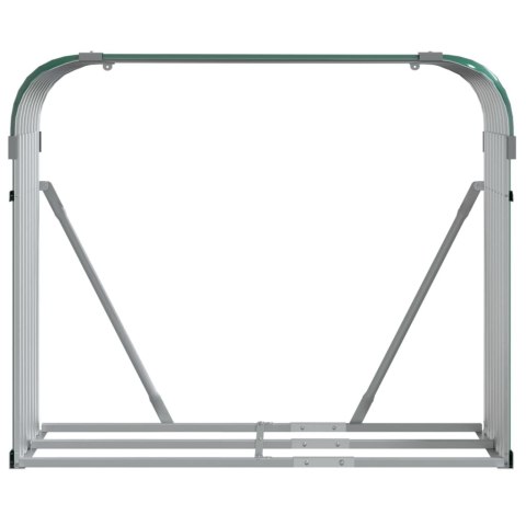 Stojak na drewno, zielony, 120x45x100 cm, stal galwanizowana Stojak na drewno, zielony, 120x45x100 cm, stal galwanizowana