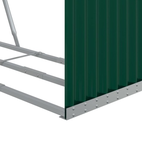 Stojak na drewno, zielony, 120x45x100 cm, stal galwanizowana Stojak na drewno, zielony, 120x45x100 cm, stal galwanizowana