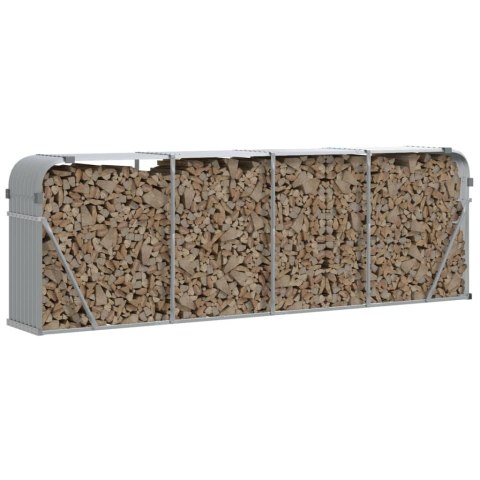 Stojak na drewno, jasnoszary, 300x45x100 cm, stal galwanizowana Stojak na drewno, jasnoszary, 300x45x100 cm, stal galwanizowana