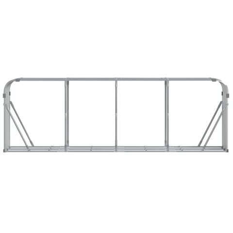 Stojak na drewno, srebrny, 300x45x100 cm, stal galwanizowana Stojak na drewno, srebrny, 300x45x100 cm, stal galwanizowana