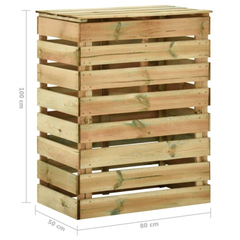 Kompostownik z listew, 80x50x100 cm, impregnowana sosna Kompostownik z listew, 80x50x100 cm, impregnowana sosna