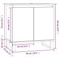 VidaXL Szafka łazienkowa, czarna, 58x33x60 cm, materiał drewnopochodny