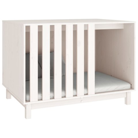 Domek dla psa, biały, 100x70x72 cm, lite drewno sosnowe Domek dla psa, biały, 100x70x72 cm, lite drewno sosnowe
