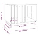 VidaXL Domek dla psa, biały, 100x70x72 cm, lite drewno sosnowe