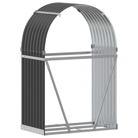 Stojak na drewno, antracyt, 80x45x120 cm, stal galwanizowana Stojak na drewno, antracyt, 80x45x120 cm, stal galwanizowana