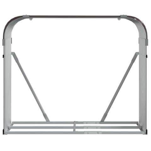 Stojak na drewno, brązowy, 120x45x100 cm, stal galwanizowana Stojak na drewno, brązowy, 120x45x100 cm, stal galwanizowana