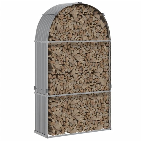 Stojak na drewno, jasnoszary, 120x45x210 cm, stal galwanizowana Stojak na drewno, jasnoszary, 120x45x210 cm, stal galwanizowana