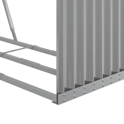 Stojak na drewno, jasnoszary, 120x45x210 cm, stal galwanizowana Stojak na drewno, jasnoszary, 120x45x210 cm, stal galwanizowana