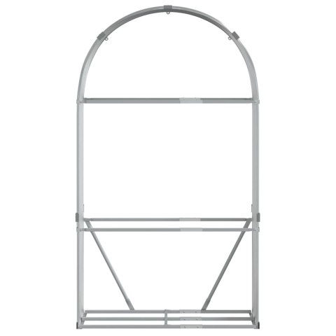 Stojak na drewno, srebrny, 120x45x210 cm, stal galwanizowana Stojak na drewno, srebrny, 120x45x210 cm, stal galwanizowana
