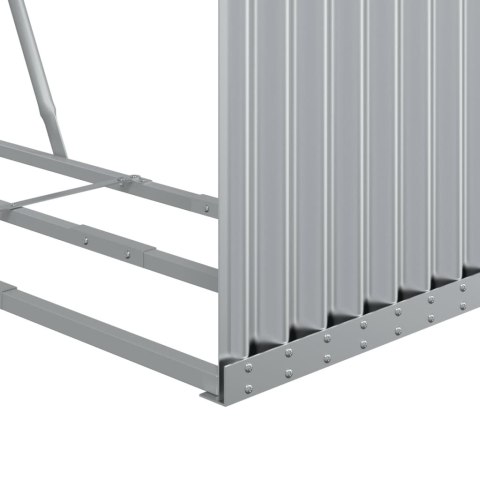 Stojak na drewno, srebrny, 120x45x210 cm, stal galwanizowana Stojak na drewno, srebrny, 120x45x210 cm, stal galwanizowana