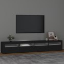 VidaXL Szafka pod TV z oświetleniem LED, czarna, 240x35x40 cm