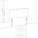  Łóżko kontynentalne z materacem, ciemnoszara tkanina 80x200 cm