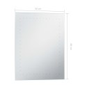 VidaXL Ścienne lustro łazienkowe z LED, 50 x 60 cm