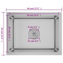 VidaXL Ręcznie robiony zlew kuchenny, stal nierdzewna