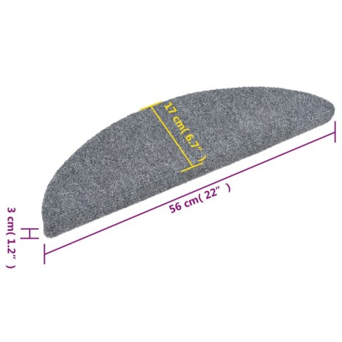 Samoprzylepne nakładki na schody, 15 szt., 56x17x3 cm, szare Samoprzylepne nakładki na schody, 15 szt., 56x17x3 cm, szare