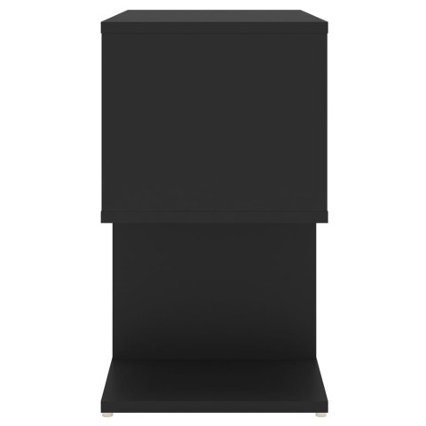 Szafka nocna, czarna, 50x30x51,5 cm, płyta wiórowa Szafka nocna, czarna, 50x30x51,5 cm, płyta wiórowa