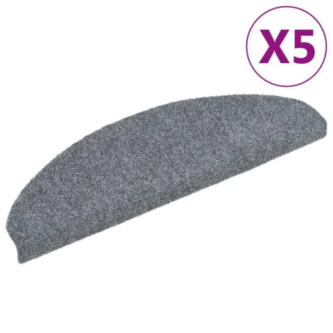 Samoprzylepne nakładki na schody, 5 szt., szare, 65x21x4 cm Samoprzylepne nakładki na schody, 5 szt., szare, 65x21x4 cm
