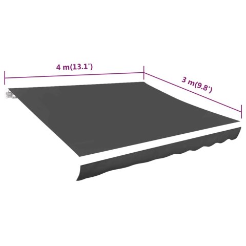 Tkanina do markizy, antracytowa, 400 x 300 cm Tkanina do markizy, antracytowa, 400 x 300 cm