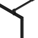  Ścianka prysznicowa z półką, czarna, 80x195 cm, ESG i aluminium