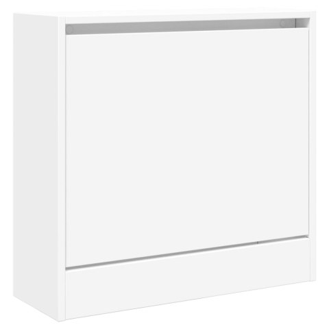 Szafka na buty, biała, 60x21x57 cm, materiał drewnopochodny Szafka na buty, biała, 60x21x57 cm, materiał drewnopochodny