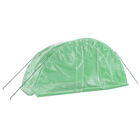 Szklarnia ze stalową ramą, zielona, 10 m², 5x2x2,3 m Szklarnia ze stalową ramą, zielona, 10 m², 5x2x2,3 m