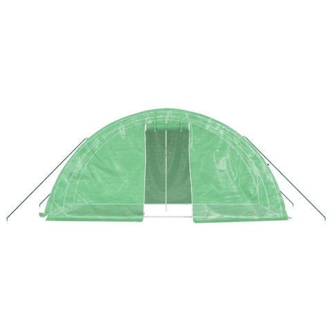 Szklarnia ze stalową ramą, zielona, 10 m², 5x2x2,3 m Szklarnia ze stalową ramą, zielona, 10 m², 5x2x2,3 m