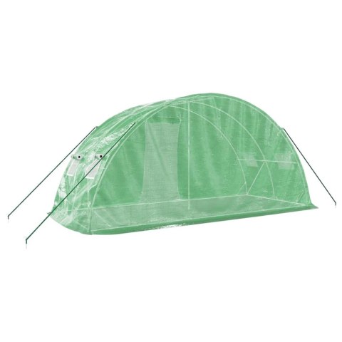Szklarnia ze stalową ramą, zielona, 10 m², 5x2x2,3 m Szklarnia ze stalową ramą, zielona, 10 m², 5x2x2,3 m