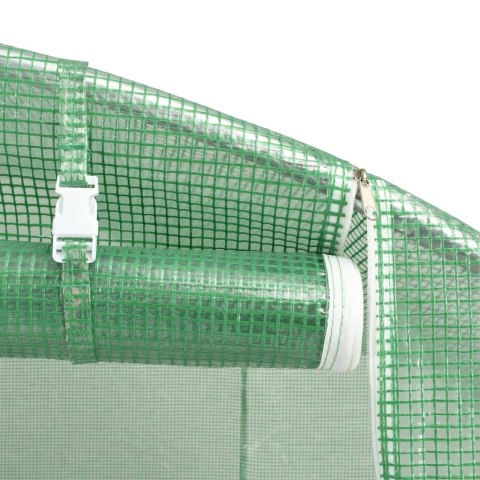 Szklarnia ze stalową ramą, zielona, 10 m², 5x2x2,3 m Szklarnia ze stalową ramą, zielona, 10 m², 5x2x2,3 m