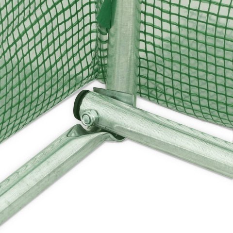 Szklarnia ze stalową ramą, zielona, 10 m², 5x2x2,3 m Szklarnia ze stalową ramą, zielona, 10 m², 5x2x2,3 m