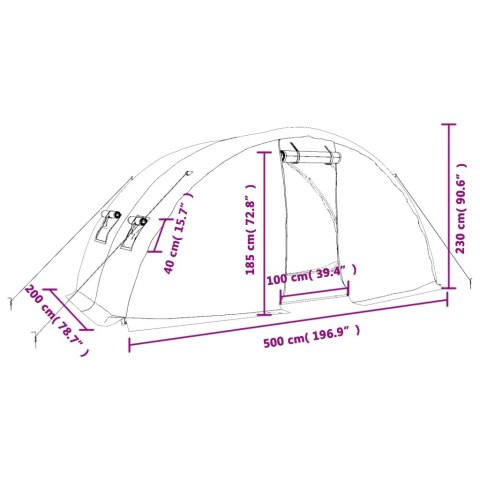 Szklarnia ze stalową ramą, zielona, 10 m², 5x2x2,3 m Szklarnia ze stalową ramą, zielona, 10 m², 5x2x2,3 m