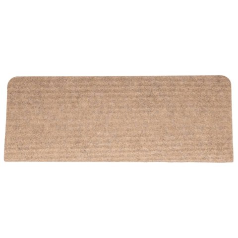 Samoprzylepne nakładki na schody, 15szt., 65x24,5x3,5cm, beżowe Samoprzylepne nakładki na schody, 15szt., 65x24,5x3,5cm, beżowe