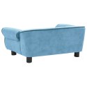 VidaXL Sofa dla psa, turkusowa, 72x45x30 cm, pluszowa