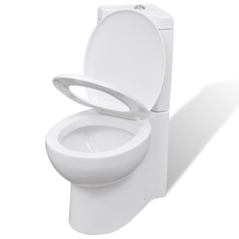 Ceramiczna muszla klozetowa, narożna, biała Ceramiczna muszla klozetowa, narożna, biała